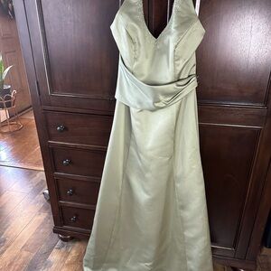 Alfred Angelo Sage Green Backless Gown